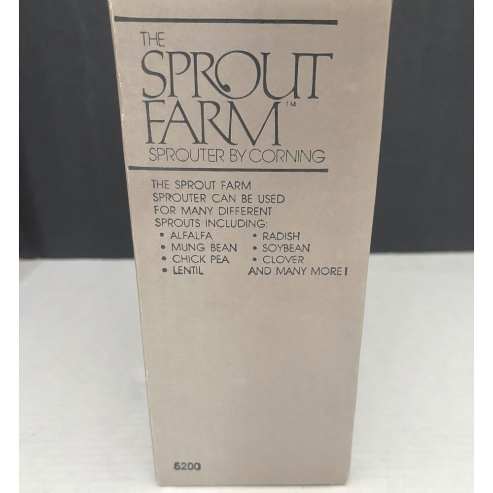 Vintage Corning Sprout Farm 5200 Pyrex Glass Seed Sprouter Kit New in Box - Picture 3 of 6